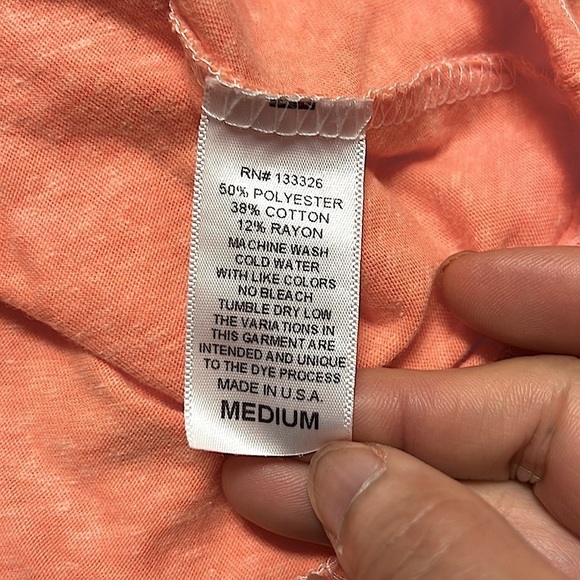 NWT Retro Brand Comfort Tri-Blend Unisex Streaky Orange Tee size M - Picture 9 of 9